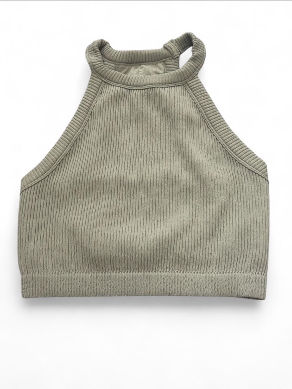 aerie Light Gray Ribbed Bralette Top